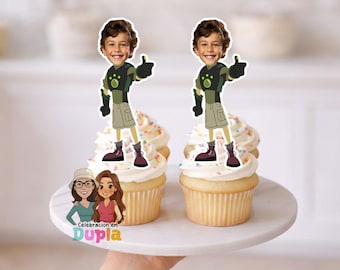 Décoration pour cupcakes Creature Power Explorer - Thème animal personnalisé - Fichier imprimable