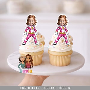 Custom Face Cupcake Topper – Personalized Photo Party Decoration – Printable Digital File Only