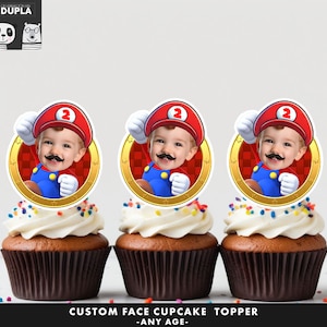 Cupcake Toppers - Face cupcake topper -Custom Face- cupcake Topper- Topper Birthday party