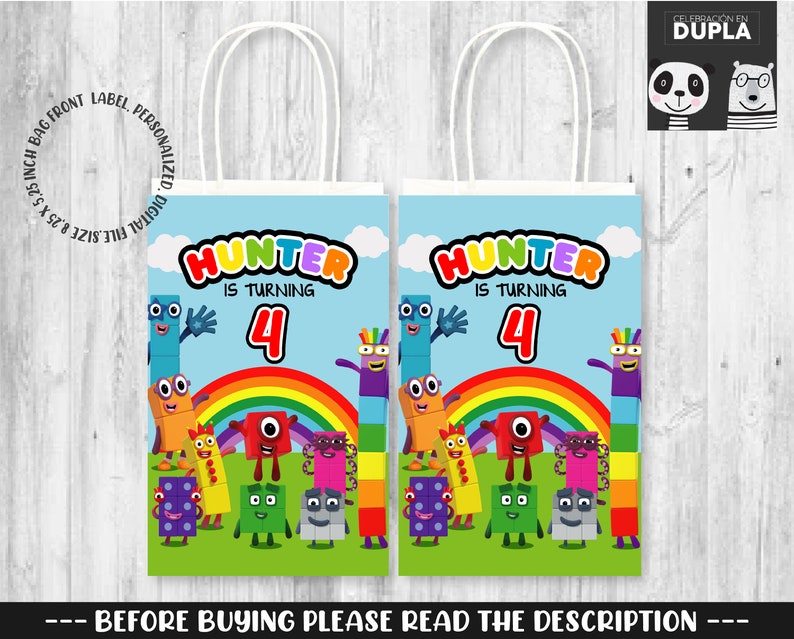 Numberblocks Party Bundle Printable Party Bundle Personalized Party Bundle - Etsy