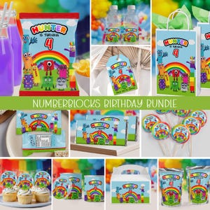 NumberBlocks Party Bundle - Pacchetto festa stampabile - Pacchetto festa personalizzato