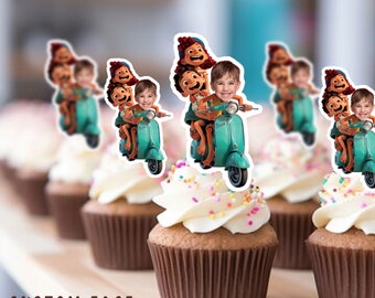 Cupcake Toppers - Custom Face Photo - cupcake Topper- Birthday party