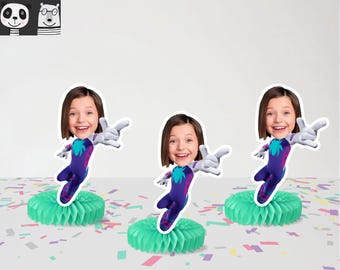 Centerpiece - Face Centerpiece -Custom Face- centerpiece Printable-honeycomb Centerpiece