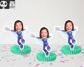 Centerpiece - Face Centerpiece -Custom Face- centerpiece Printable-honeycomb Centerpiece