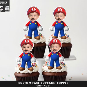 Cupcake Toppers - Gesicht Cupcake Topper - Custom Face- Cupcake Topper - Topper Geburtstagsparty