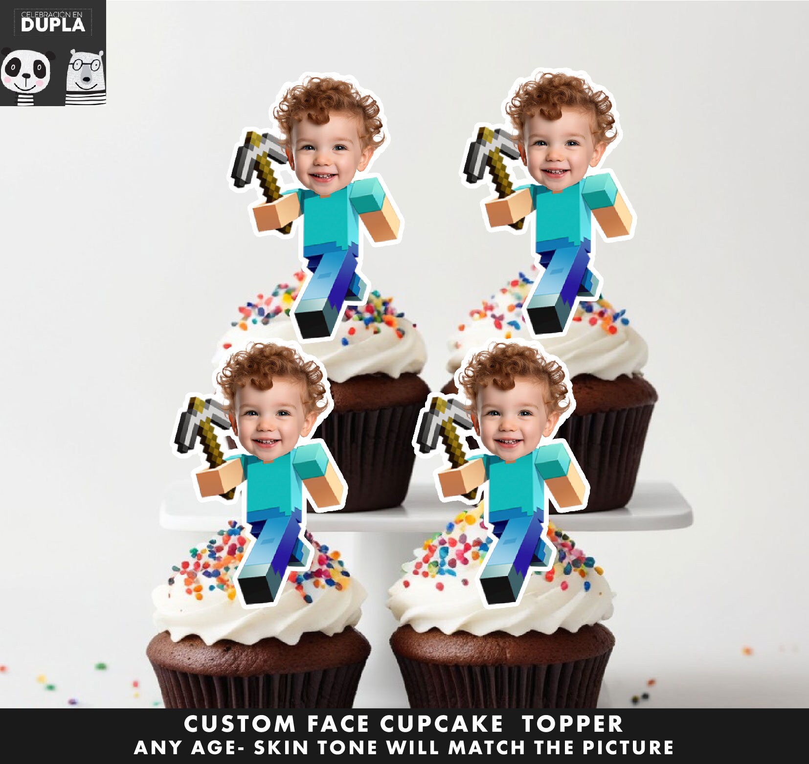 Custom Face Cupcake Toppers