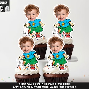 Cupcake Toppers - Face cupcake topper -Custom Face- cupcake Topper- Topper Birthday party