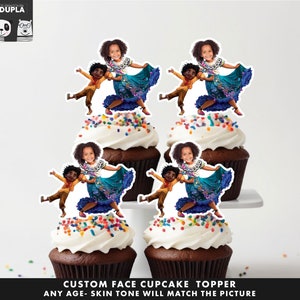 Cupcake Toppers - Face cupcake topper -Custom Face- cupcake Topper- Topper Birthday party