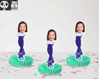 Centerpiece - Face Centerpiece -Custom Face- centerpiece Printable-honeycomb Centerpiece