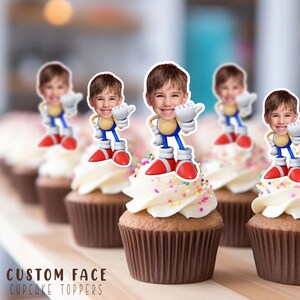 Cupcake Toppers - Custom Face Photo - cupcake Topper- Birthday party