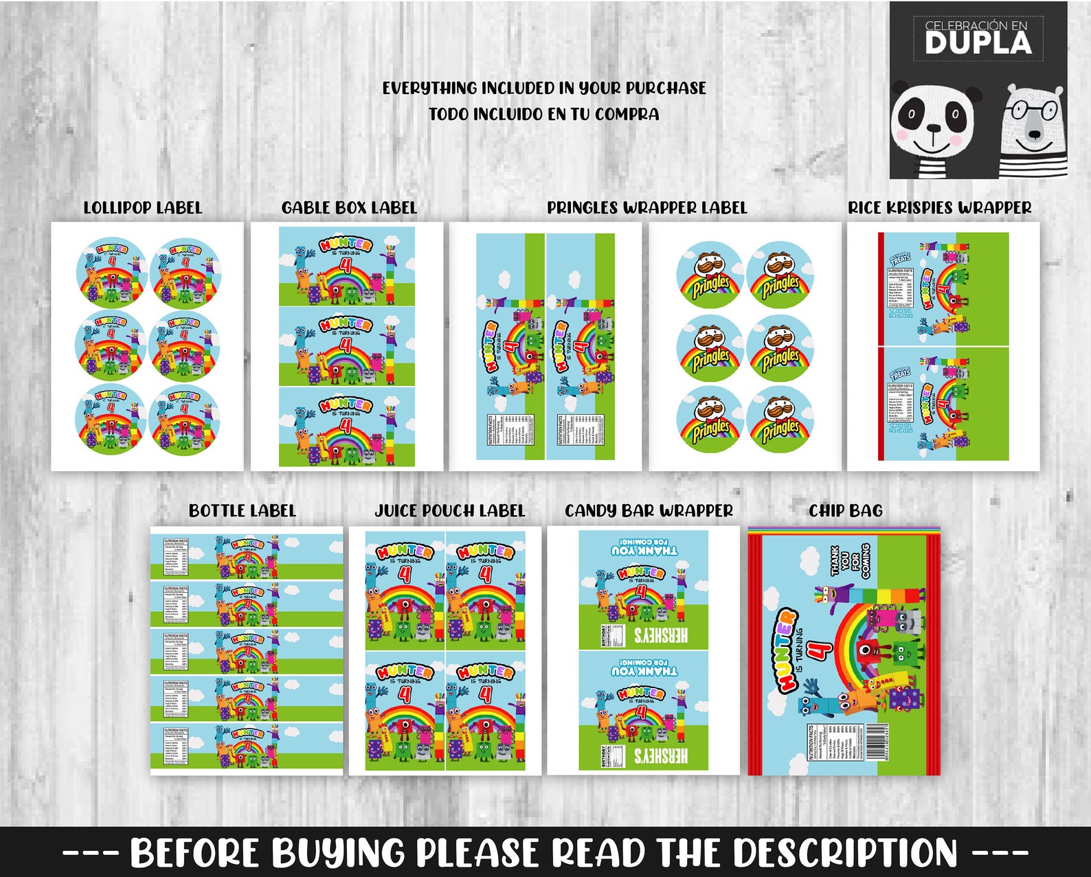 Numberblocks Party Bundle Printable Party Bundle - Etsy