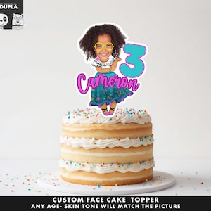 Cake Topper - Face cake topper -Custom Face cake Topper- Topper Birthday party