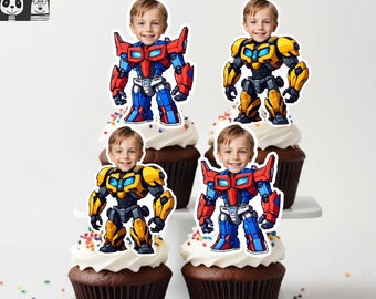 Cupcake Toppers - Face cupcake topper -Custom Face- cupcake Topper- Topper Birthday party