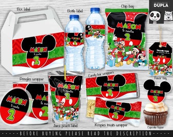 Mickey Mouse Party Bundle - printable Party Bundle- chip bag - personalized Party Bundle