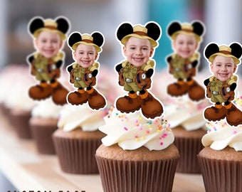 Cupcake Toppers - Custom Face Photo - cupcake Topper- Birthday party