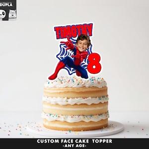 Superhero Cake Topper - Face cake topper -Custom Face- cake Topper- Topper Birthday party