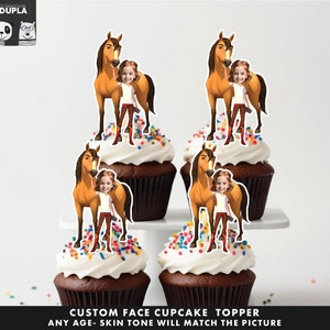 Cupcake Toppers - Face cupcake topper -Custom Face- cupcake Topper- Topper Birthday party