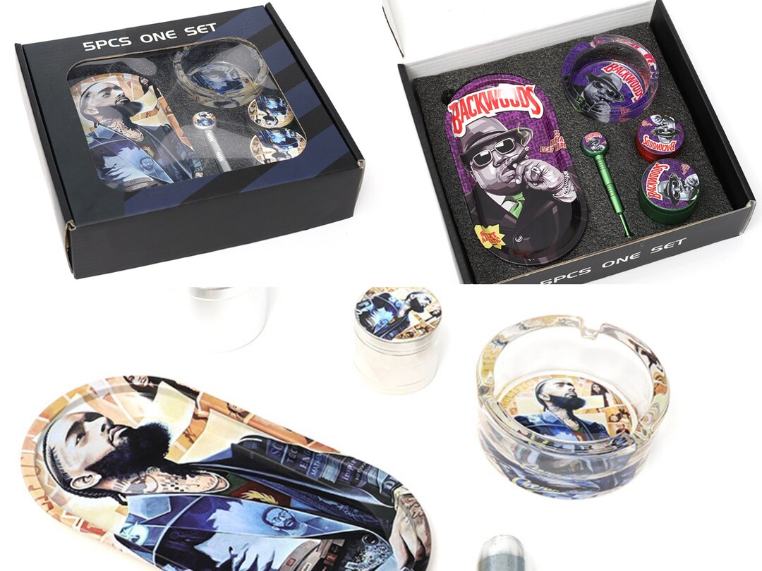 Rolling Tray Bundle 5 in 1 Accessories Set Comes With Ashtray Etsy