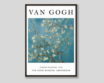 Vincent Van Gogh Print, Almond Blossom, Van Gogh Exhibition Poster, Floral Wall Art, Home Decor Wall Art, Van Gogh Poster, Classic Painting