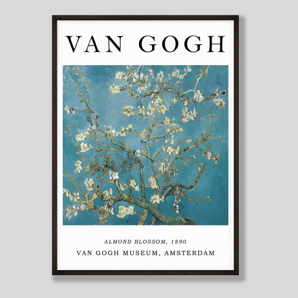 Vincent Van Gogh Print, Almond Blossom, Van Gogh Exhibition Poster, Floral Wall Art, Home Decor Wall Art, Van Gogh Poster, Peinture Classique