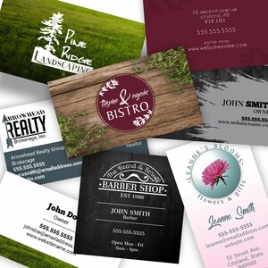 Personalisierte Visitenkarten grafik design