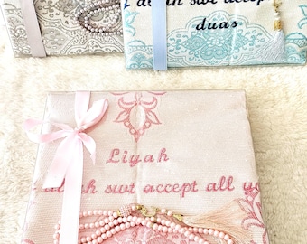 Tapis de prière tissé personnalisé, tapis de prière islamique personnalisé, tapis de prière personnalisé, seccade isimli, Omra, tapis de prière musulman, Sejadah