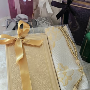 Customized Thick Prayer Quran Gift, Islamic Muslim Gift Umrah Hajj Ramadan Gift Custom Fathers Day Moms Present Personalized rug Quran set, Eid gift, ramadan gift, ramadan mubarak, eid mubarak, islamic gifts, muslim Sejadah, isimli seccade, Koran