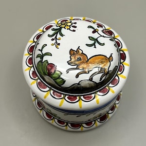 Fox Trinket Box, Made in Portugal, Hand-Painted