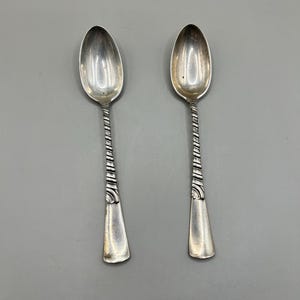 Sterling Silver Gorham Silver Spoons, Circa 1885, Set of 2