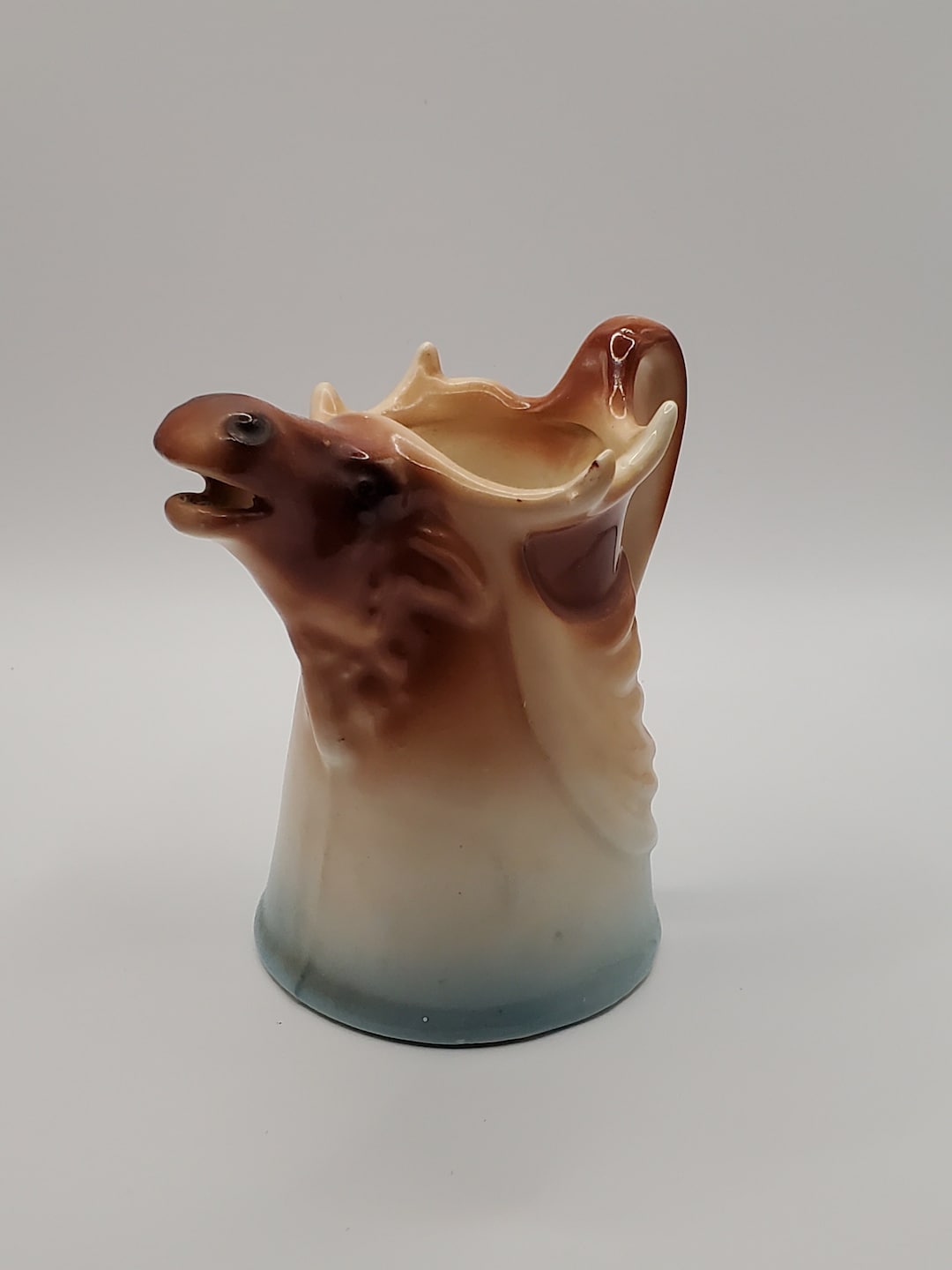 Vintage Czechoslovakia Moose Head Pitcher for Cream or Syrup, Awesome