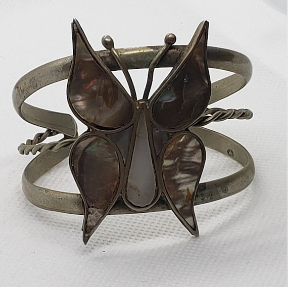 Beautiful BoHo Abalone Butterfly Bracelet, Made I… - image 1