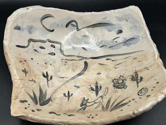 Charming Studio Pottery, Coyote in The Desert, Ma… - image 3