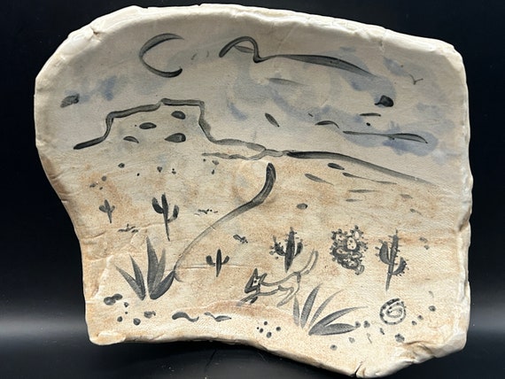 Charming Studio Pottery, Coyote in The Desert, Ma… - image 2