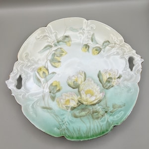 Hand-Painted Water Lily Plate: Bavaria Germany China