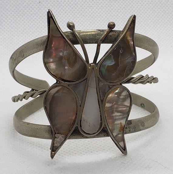 Beautiful BoHo Abalone Butterfly Bracelet, Made I… - image 3