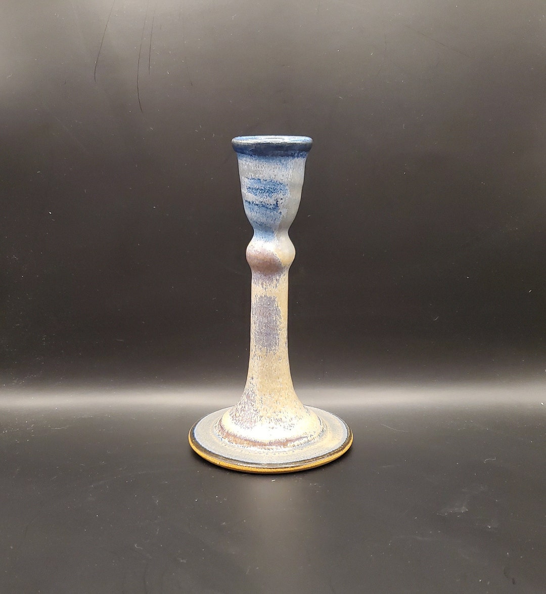Single, Vintage Chilmark Pottery Candlestick Holder, Glaze