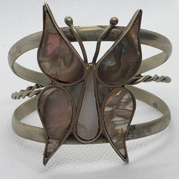 Beautiful BoHo Abalone Butterfly Bracelet, Made I… - image 2