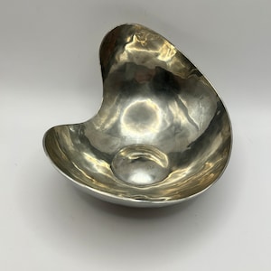 Gene Lesch Pewter Bowl, Dated 1969