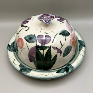 Domed Studio Pottery Butter Dish, Signed by the Artist