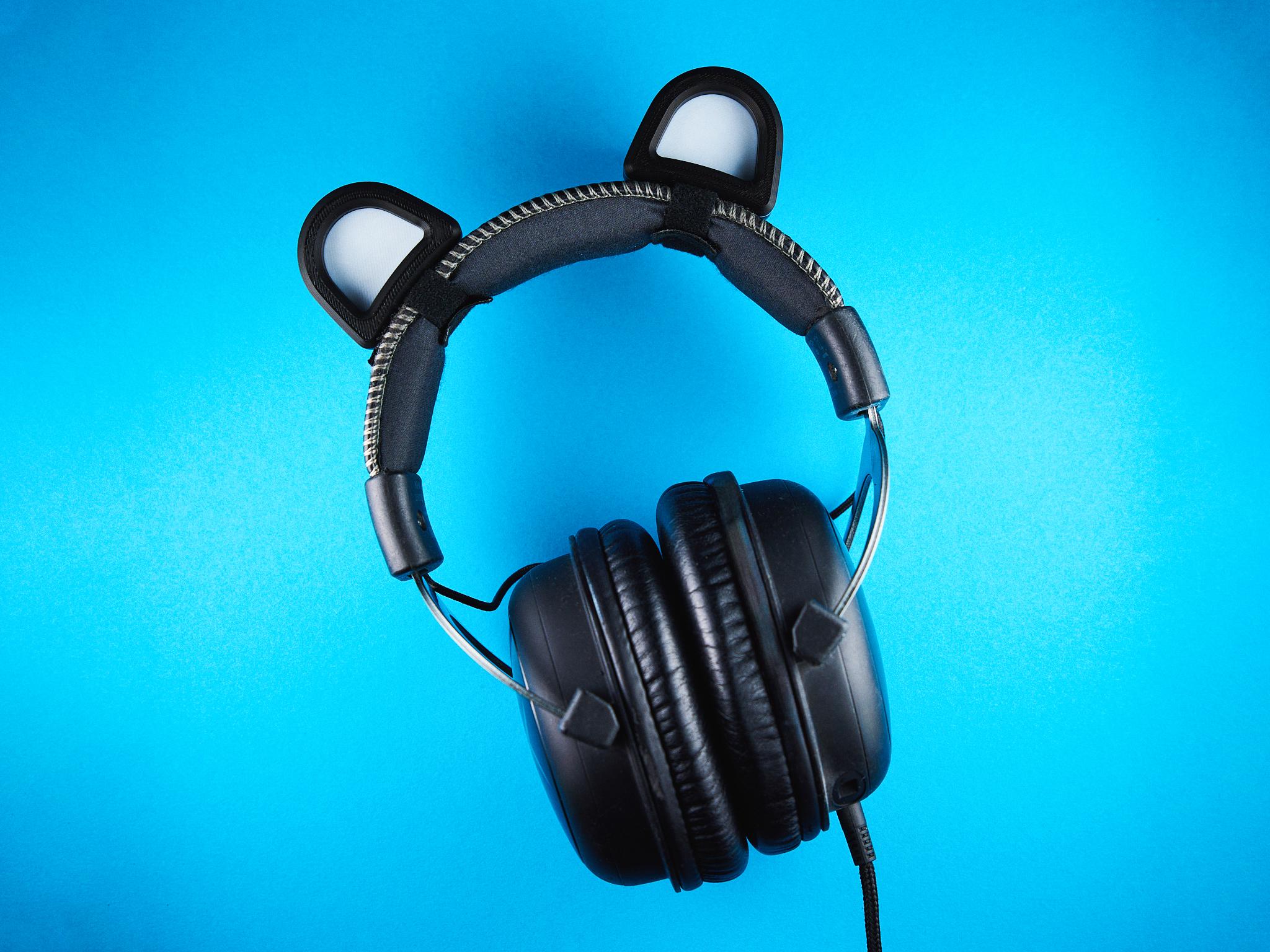 Panda Pandabären Headset Teddy Ohren Kopfhörer Schmuck Teddybär Zubehör Accessoire Gaming Cosplay Streamer Pandabear Ears