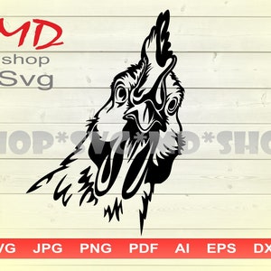 Poulet drôle SVG, téléchargement numérique pour Cricut