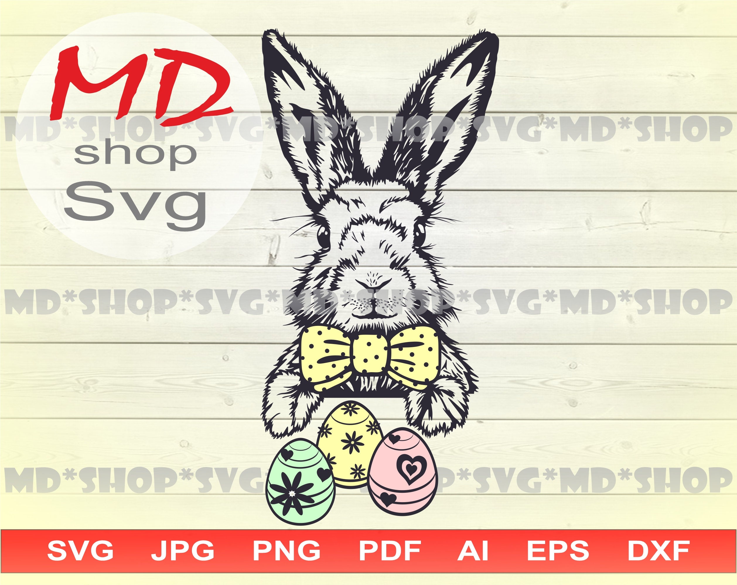 Easter Bunny SVG Rabbit Silhouette DXF, Farm Life Clip Art Png Files - Etsy