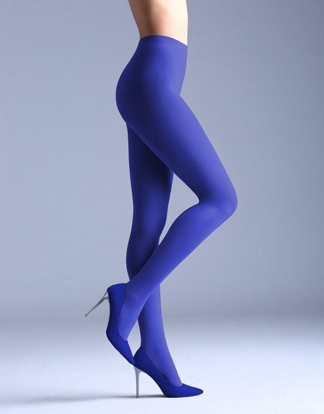 Fiore Cobalt Blue Glossy Opaque Tights