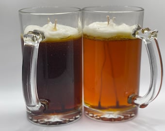 Beer Mug Candle, Pale Lager, Porter, Stout