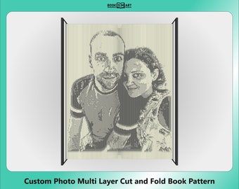 Custom Photo Multi Layer Cut and Fold Book Pattern • Made to Order Downloadable PDF File (Instructions Included)