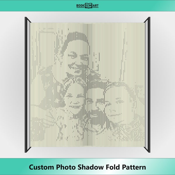 Custom Photo Shadow Fold Book Pattern • Made to Order Downloadable PDF File (Instructions Included)