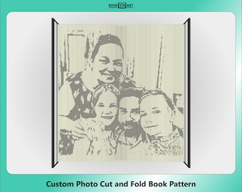 Custom Photo Cut and Fold Book Pattern • Made to Order Downloadable PDF File (Instructions Included)