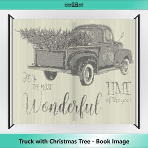 Truck With Christmas Tree • Multi Layer Book Cut and Fold Pattern • Instant Download PDF File (with Instructions)