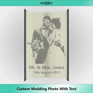 Custom Wedding Photo Cut and Fold Book Pattern • Made to Order Downloadable PDF File (Instructions Included)