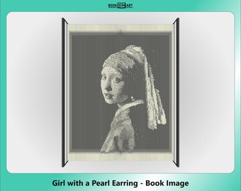 Mädchen mit einem Perlenohrring • Multi Layer Cut and Fold Book Pattern • Sofortiger Download PDF-Datei (Anweisungen enthalten)